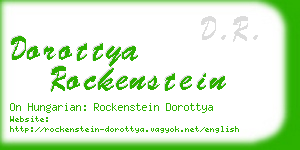dorottya rockenstein business card